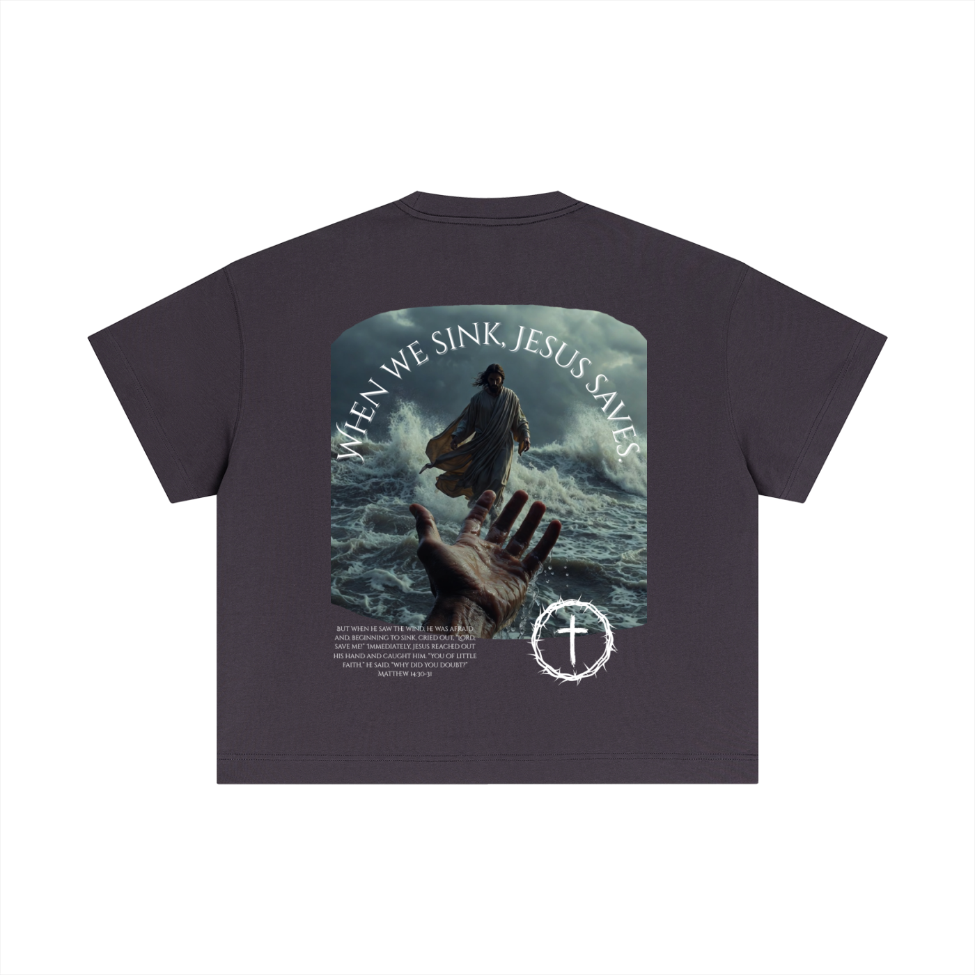 When We Sink, Jesus Saves Essential Cotton Boxy T-Shirt