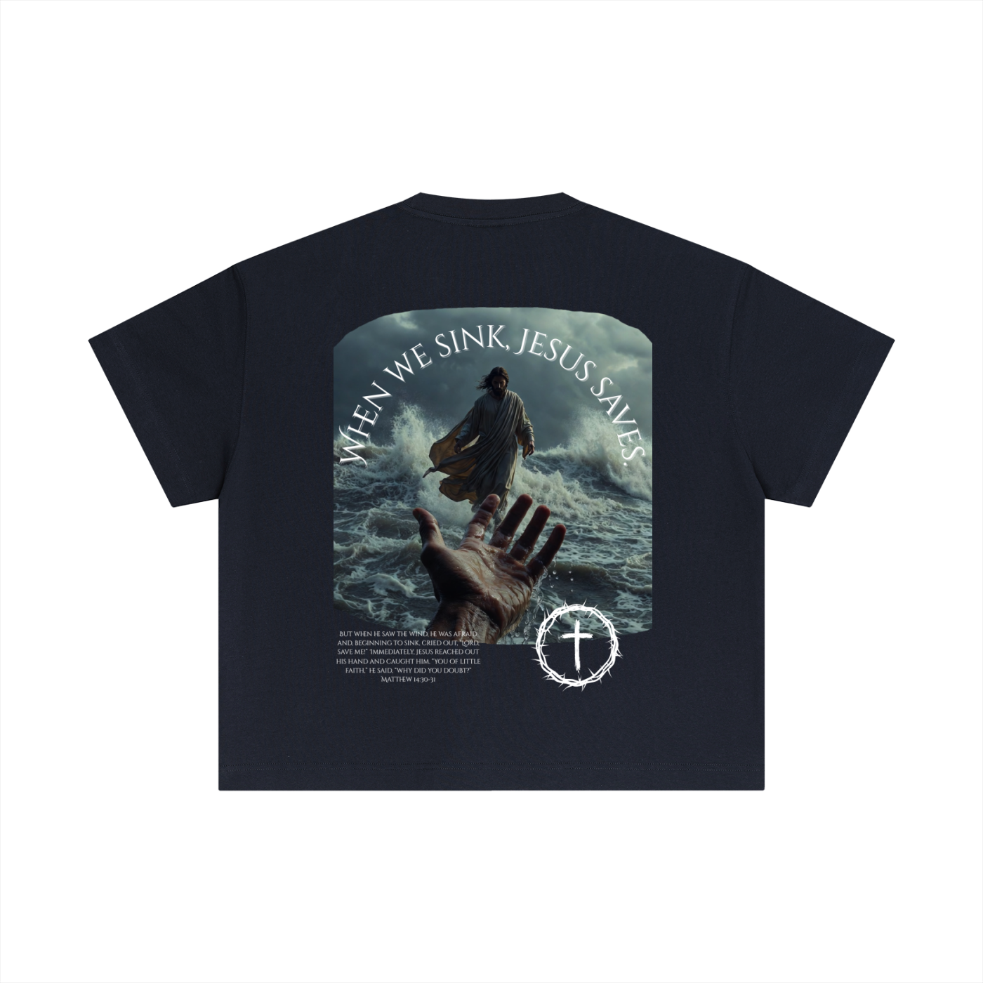 When We Sink, Jesus Saves Essential Cotton Boxy T-Shirt