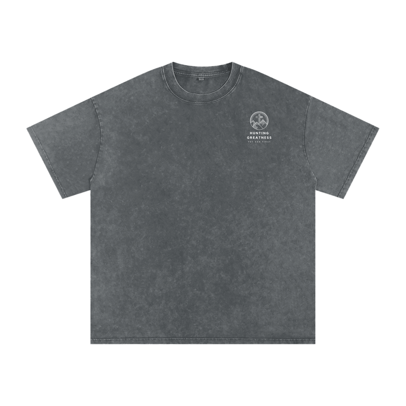 When We Sink, Jesus Saves Snow Washed Oversized Cotton T-Shirt