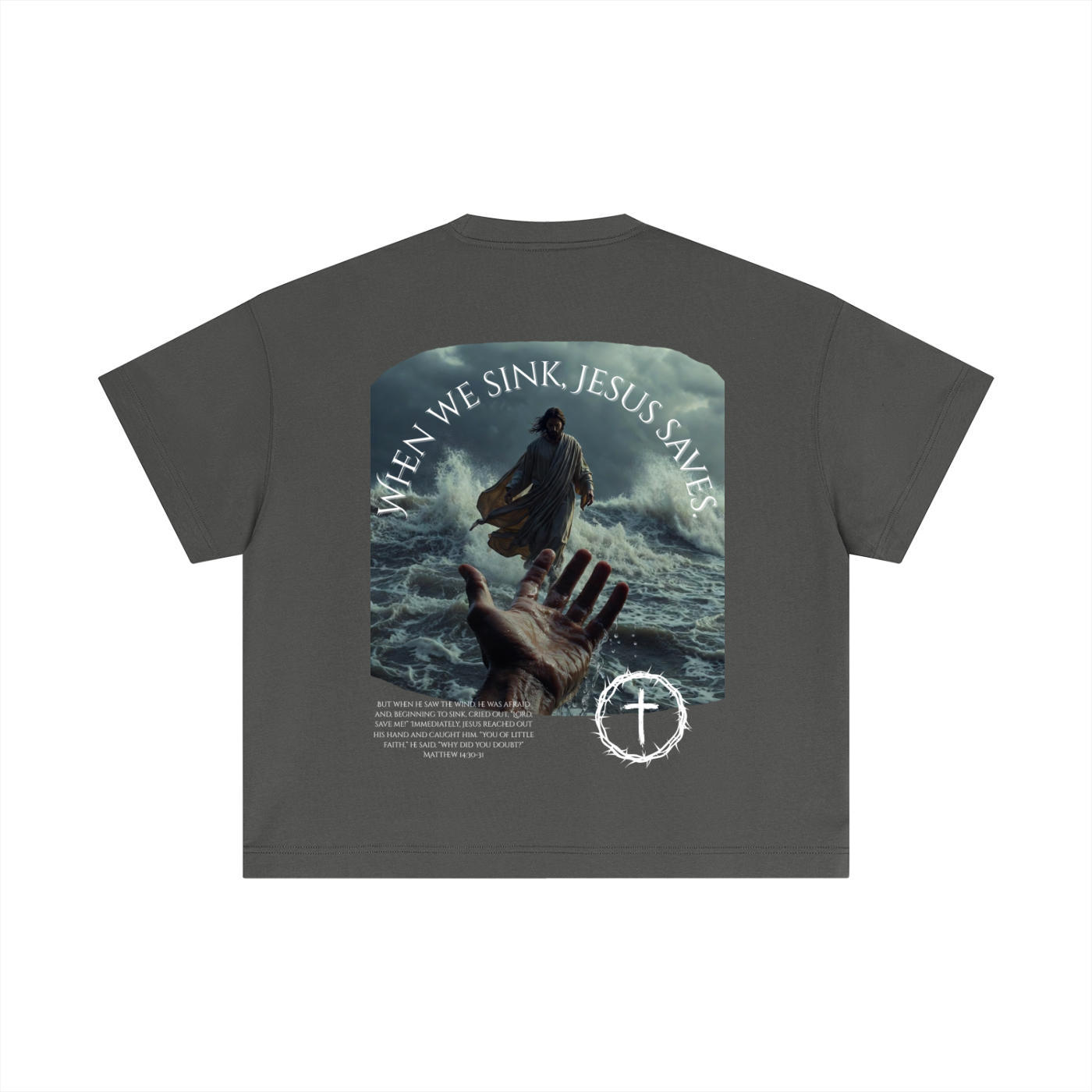 When We Sink, Jesus Saves Essential Cotton Boxy T-Shirt