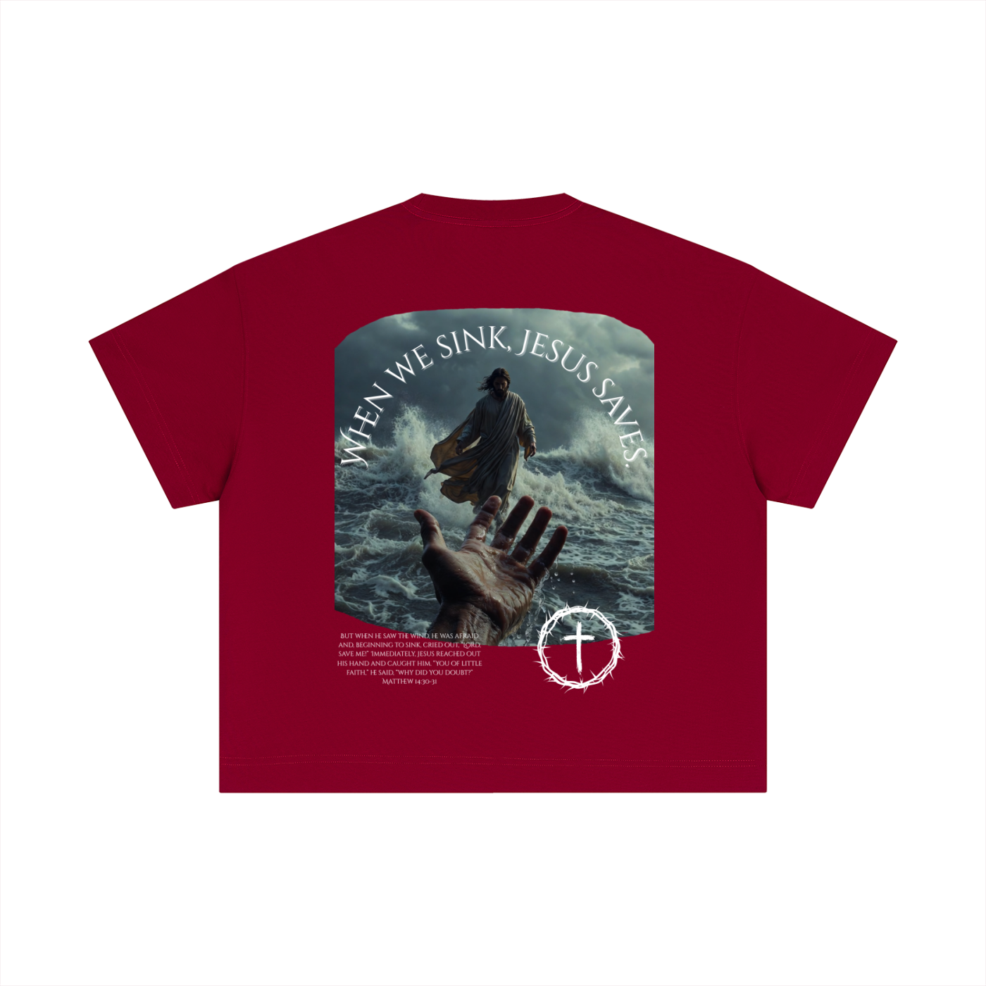 When We Sink, Jesus Saves Essential Cotton Boxy T-Shirt