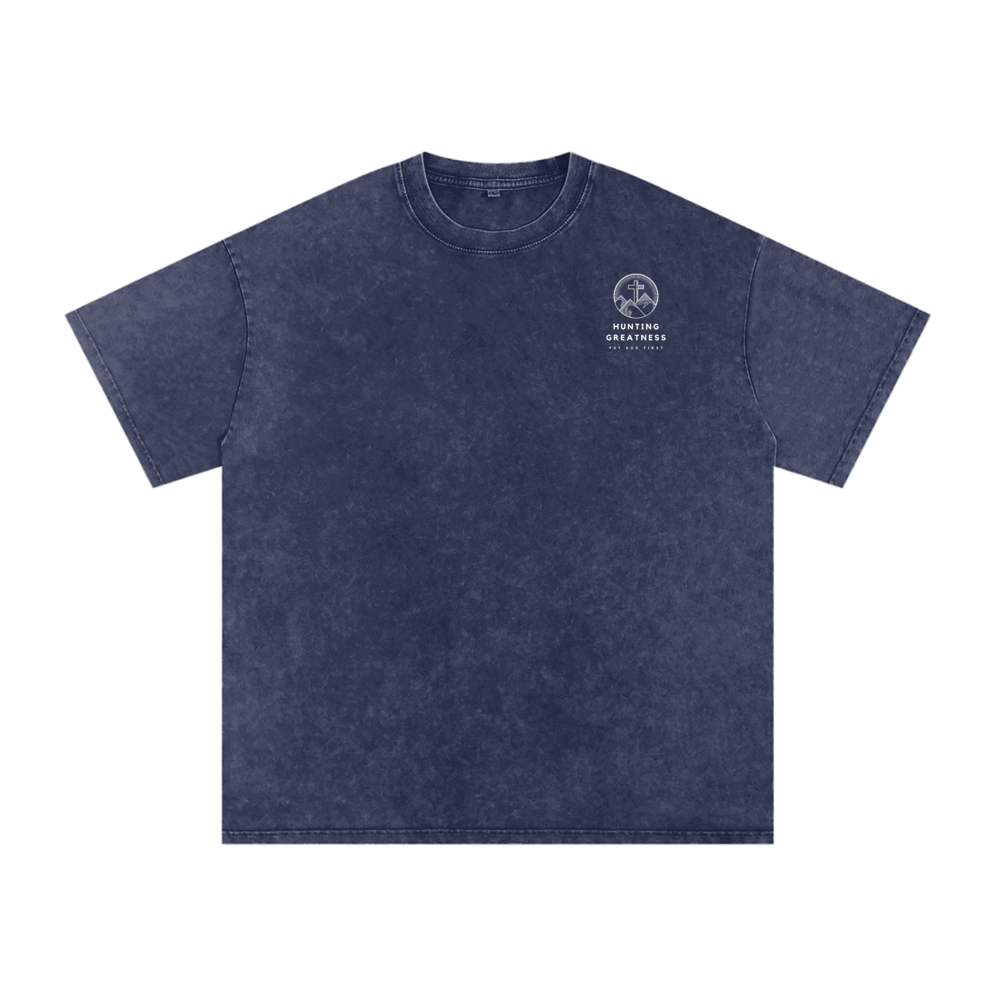 When We Sink, Jesus Saves Snow Washed Oversized Cotton T-Shirt