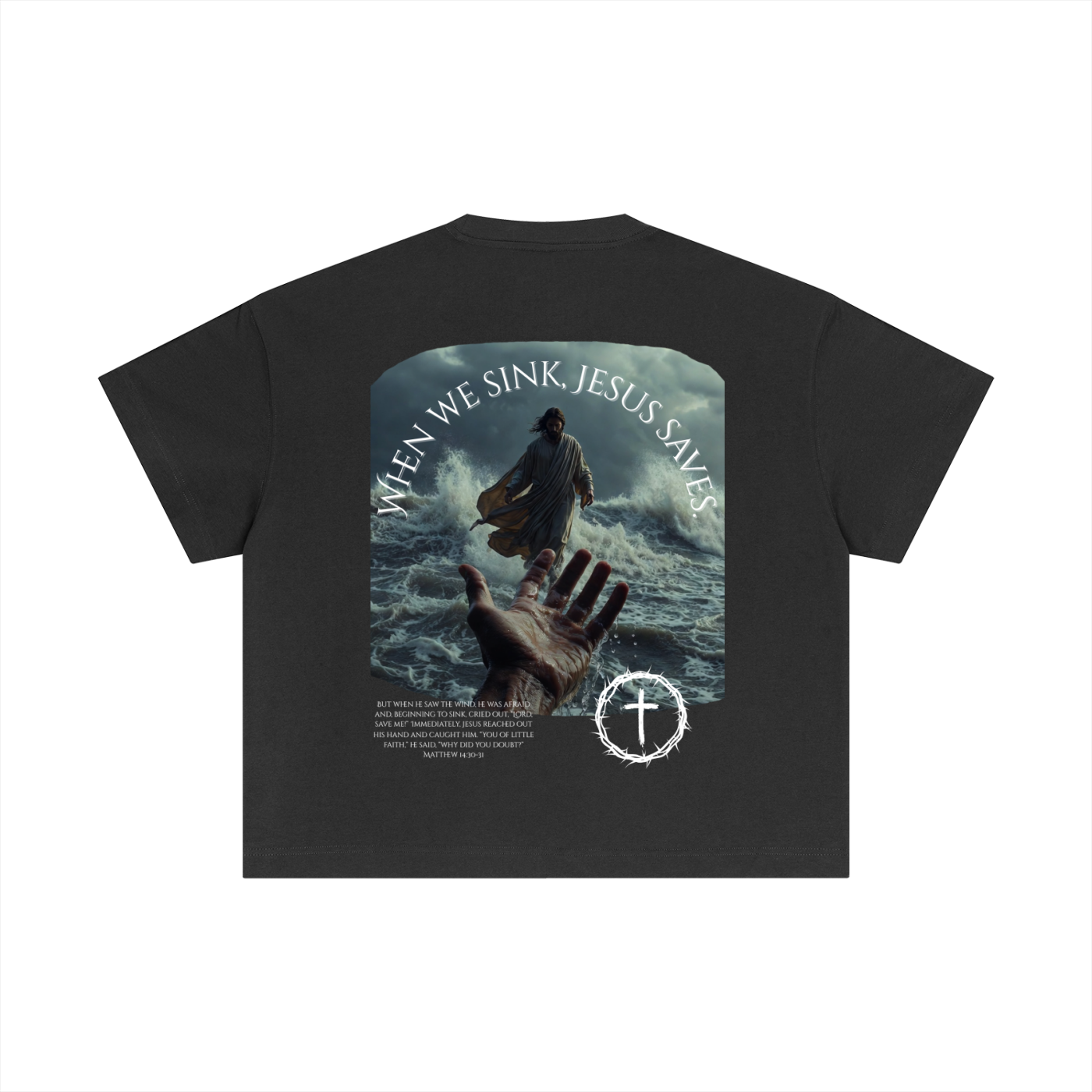 When We Sink, Jesus Saves Essential Cotton Boxy T-Shirt