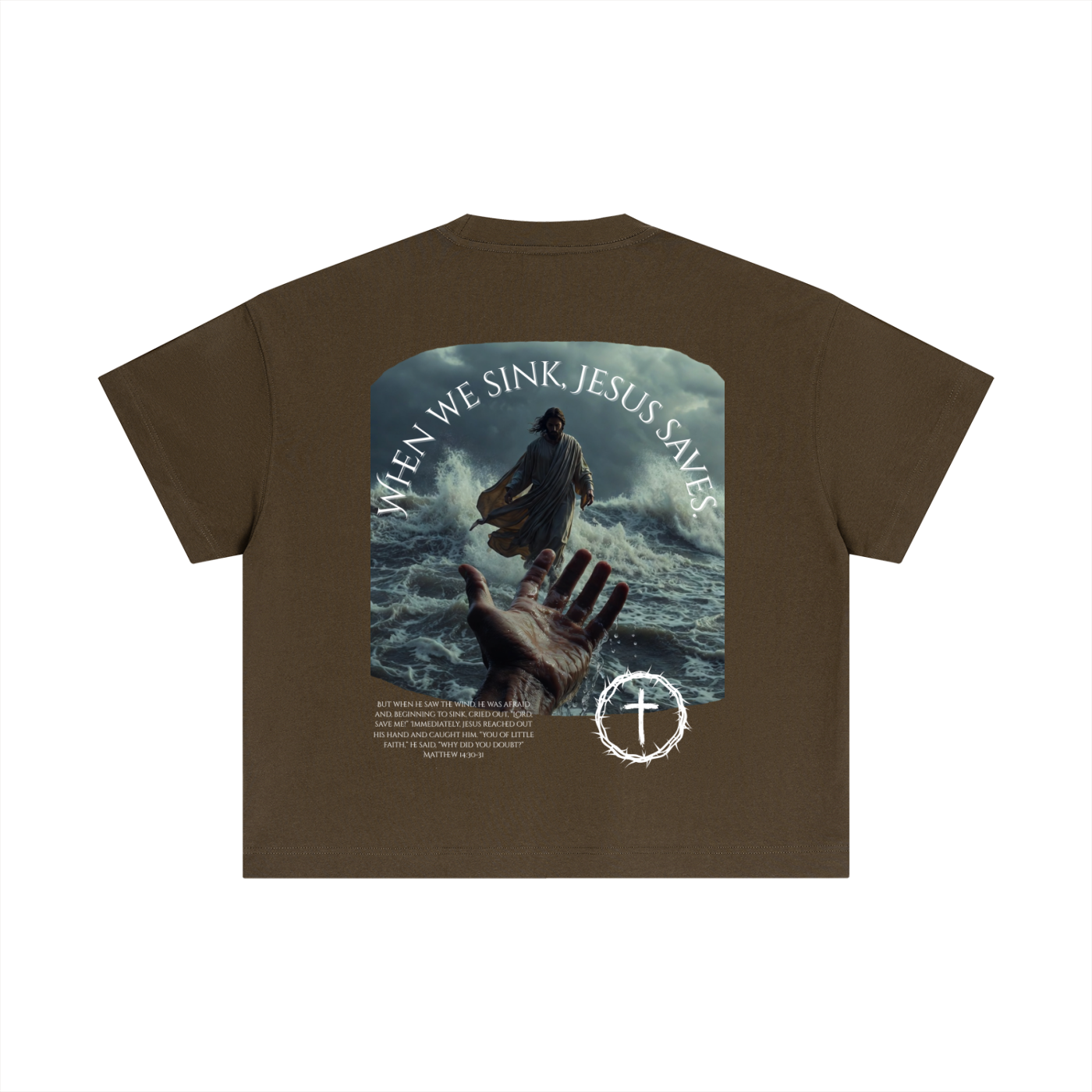 When We Sink, Jesus Saves Essential Cotton Boxy T-Shirt