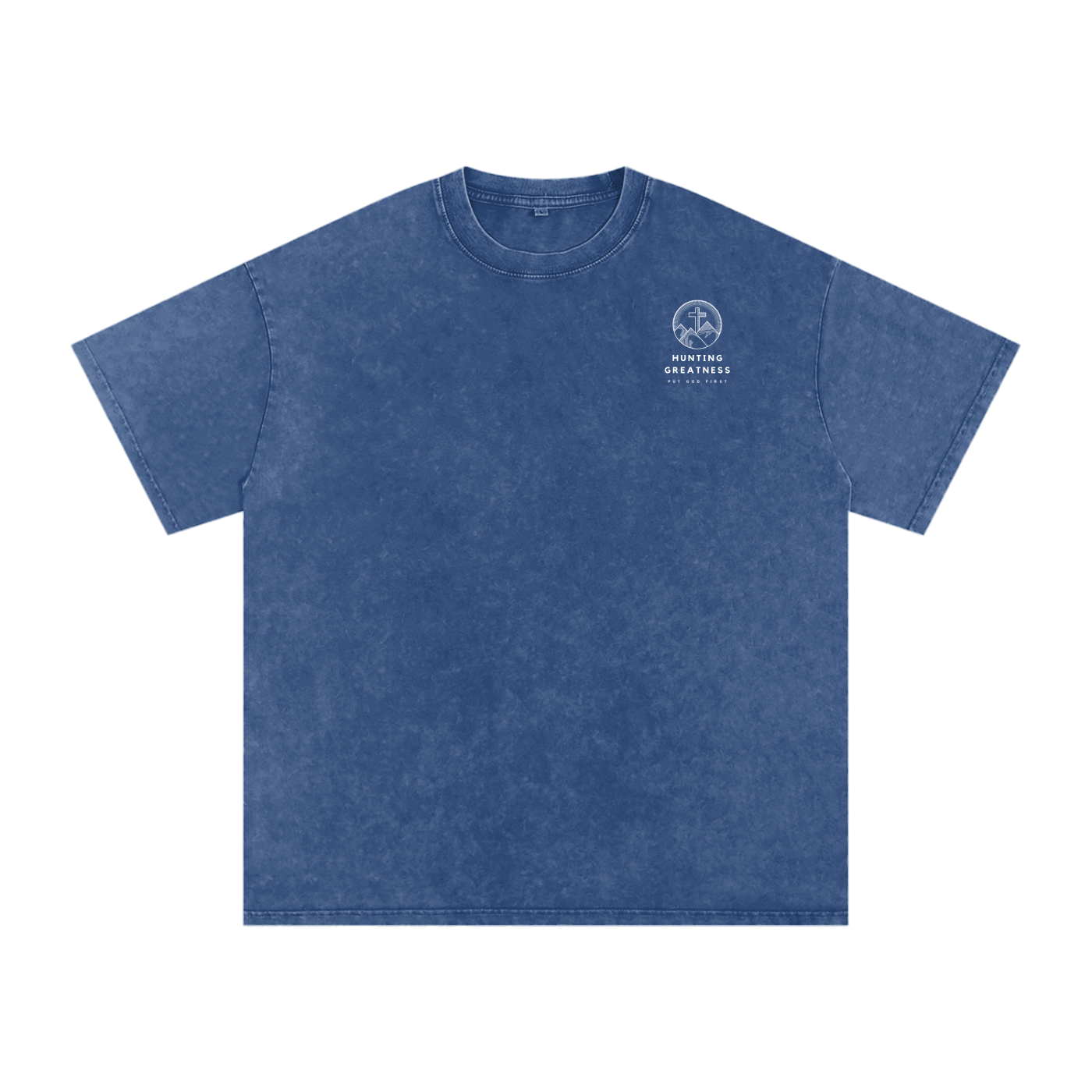 When We Sink, Jesus Saves Snow Washed Oversized Cotton T-Shirt