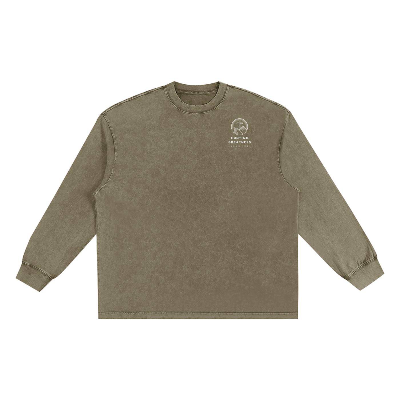 When We Sink, Jesus Saves Snow Washed Frayed Edge Long Sleeve